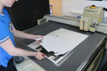 Ausgeplotteter Bogen zu einer Schachtel Ausgeplotteter Bogen zu einer Schachtel