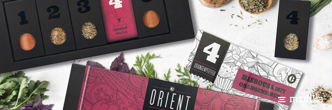 Ein MEIN GENUSS Geschenkideen-Set. Geschenkideen-Set