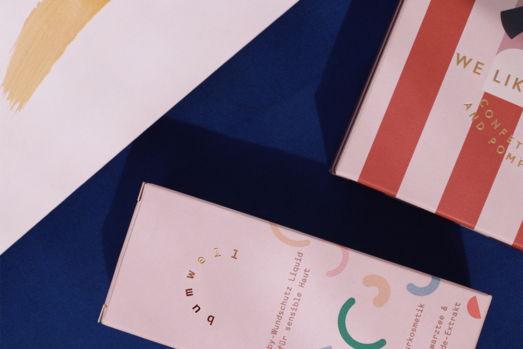 3 Verpackungsdesign-Ideen von Anna Härlin, produziert von madika.de Bedruckte Schachteln für Start-ups: Beutelschachtel, Kissenschachtel, Faltschachtel