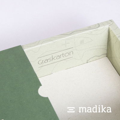 Schiebeschachteln mit Hohlwand von madika.de aus Graskarton. madika-Schiebeschachteln Hohlwand Graskarton