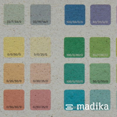 Beispiele von Bedruckungen auf Graskarton. Bedruckung auf Graskarton