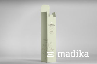 Edle Weinflaschenverpackung mit Lasche am Verschluss. Edle Weinflaschenverpackung mit Lasche am Verschluss.