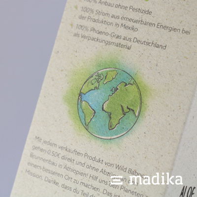 Faltschachtel aus Graspapier mit Bedruckung Nachhaltige Faltschachtel aus Graspapier