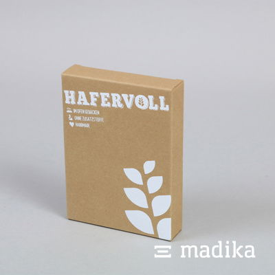 Faltschachtel aus braunem Naturkarton Nachhaltige Verpackung aus braunem Naturkarton