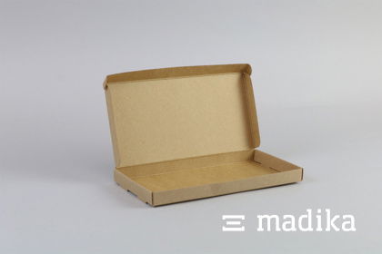 Unbedruckte Klappschachtel gekrempelt Unbedruckte Klappschachtel gekrempelt