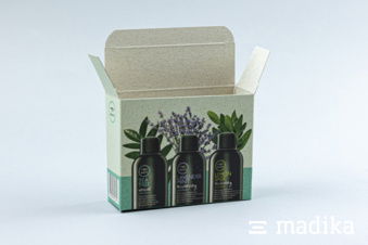 Faltschachtel aus Graskarton mit Bedruckung Faltschachtel aus Graskarton mit Bedruckung