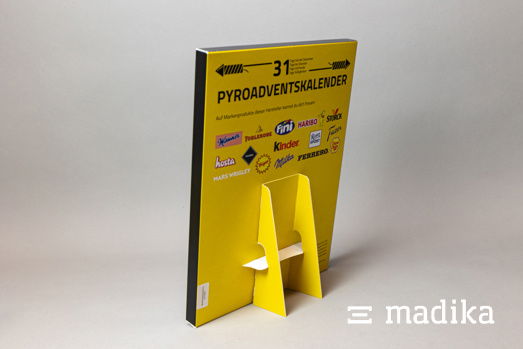 Gelb bedruckter Adventskalender Standard Gelb bedruckter Adventskalender Standard