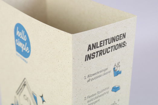 Banderole aus nachhaltigem Graskarton Banderole aus nachhaltigem Graskarton