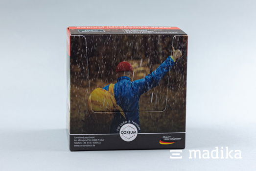 Geschlossenes Thekendisplay mit vierfarbiger Bedruckung Geschlossenes Thekendisplay mit vierfarbiger Bedruckung