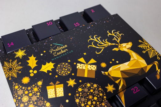 Bedruckter Adventskalender für Pralinen Bedruckter Adventskalender für Pralinen