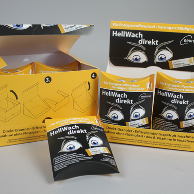 Gelb-schwarze Verpackung