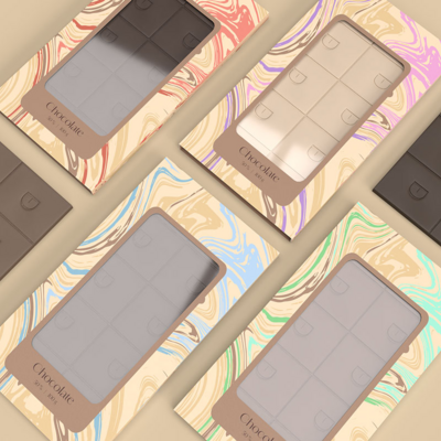 Faltschachtel Sichtfenster Schokolade