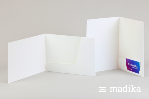 Präsentationsmappen bedrucken - geklebte Tasche Präsentationsmappen bedrucken - geklebte Tasche