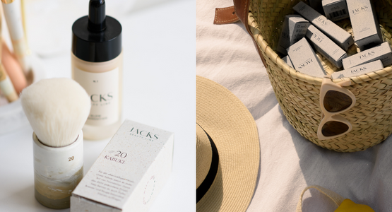 Verpackungen für die Kosmetikprodukte der Marke JACKS Beauty line