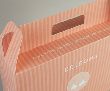 Textilverpackung für einen BH